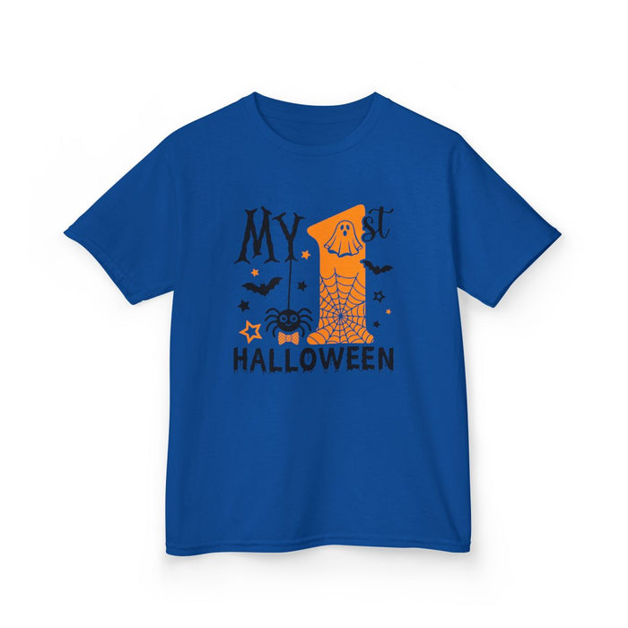 light pink kids t-shirt with my 1st halloween festive theme