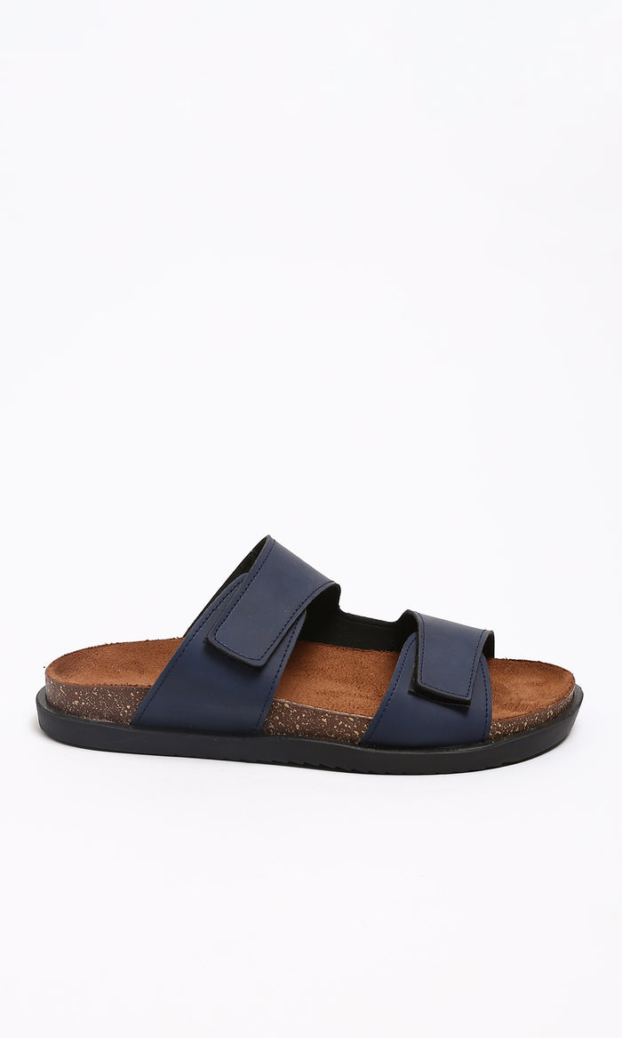 Navy Blue Double-Strap Comfort Sandals - R213256