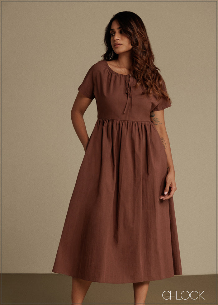 Neck Detail Dress - 290526C