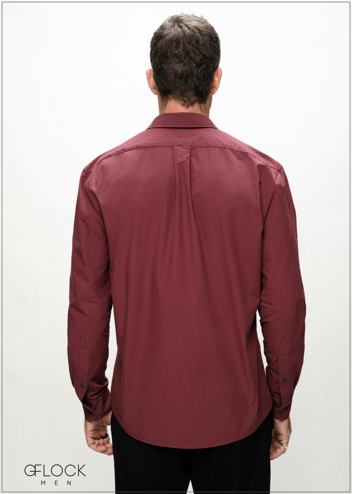 Normal Collar Long Sleeve Shirt - 140226