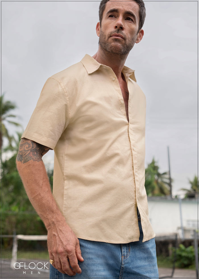 Normal Collar Short Sleeve Shirt - 080426