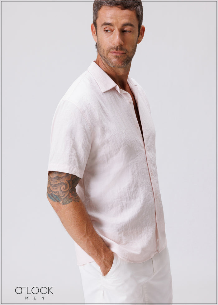 Normal Collar Short Sleeve Shirt - 110326M