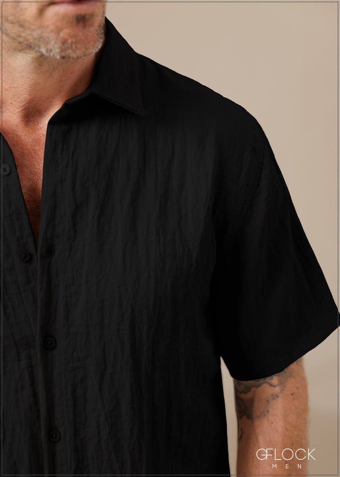 Normal Collar Short Sleeve Shirt - 260326