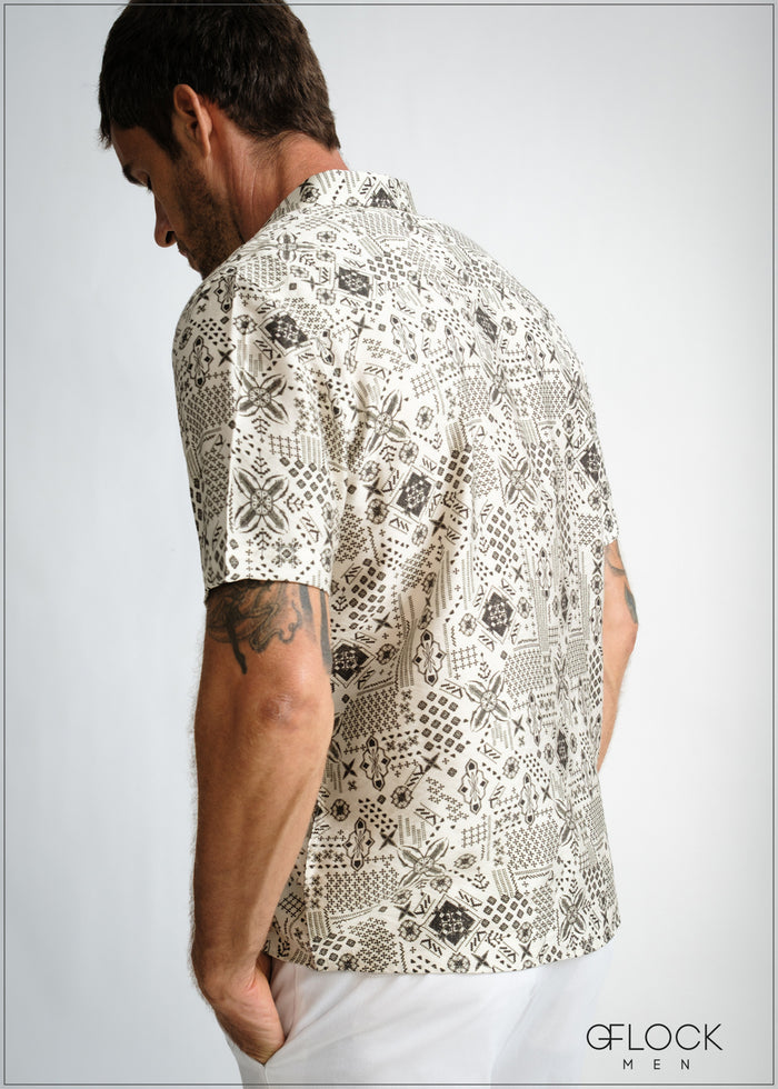 Normal Collar Short Sleeve Shirt - 260426