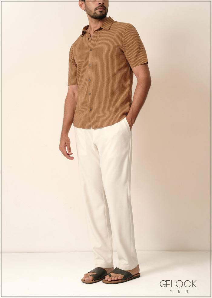 Normal Collar Short Sleeve Shirt - 260726