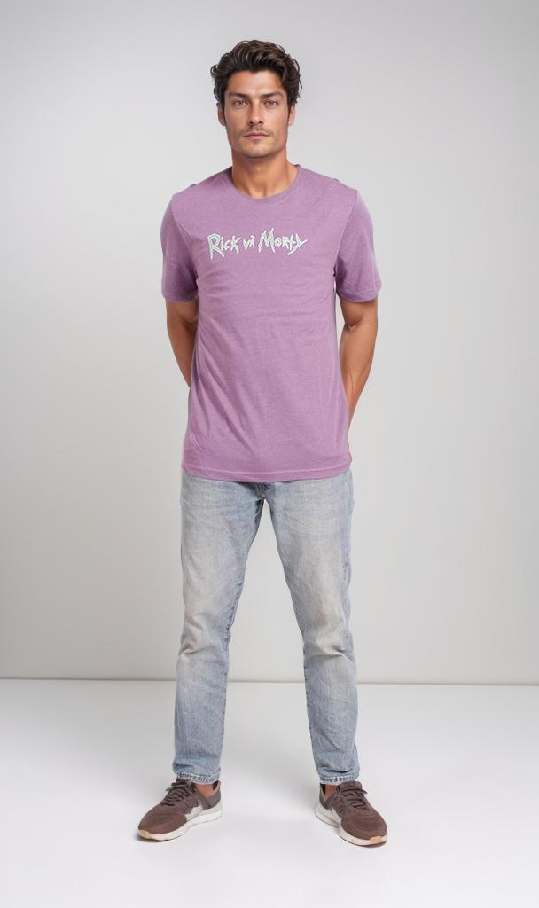 O203074 - Cartoon Graphic T-Shirt – Purple