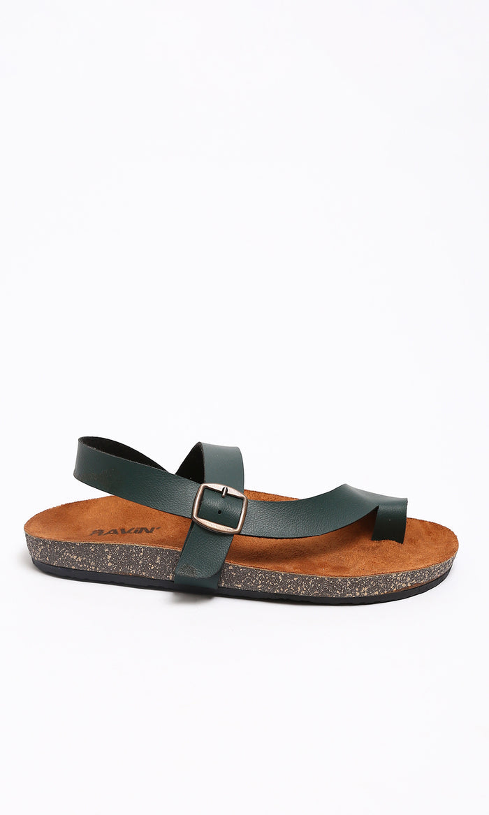 Olive Green Buckle Toe-Loop Sandal - R213249