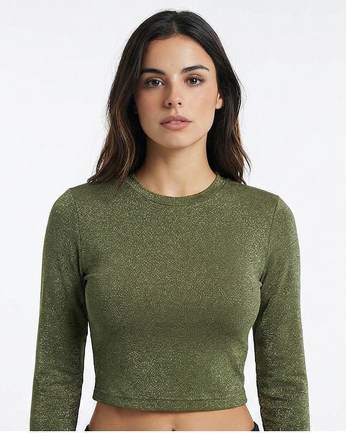 Women's Long Sleeve T-Shirt - Khaki