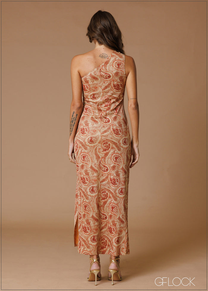 One Shoulder Bodycon Dress - 140826