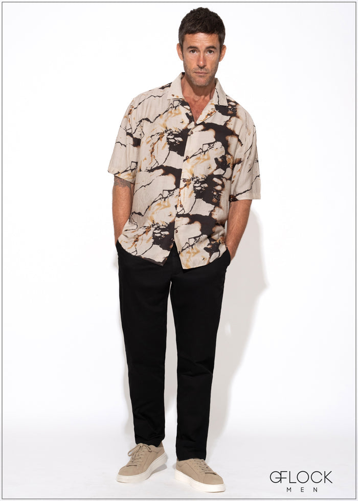 Oversize Revere Collar Shirt - 181025