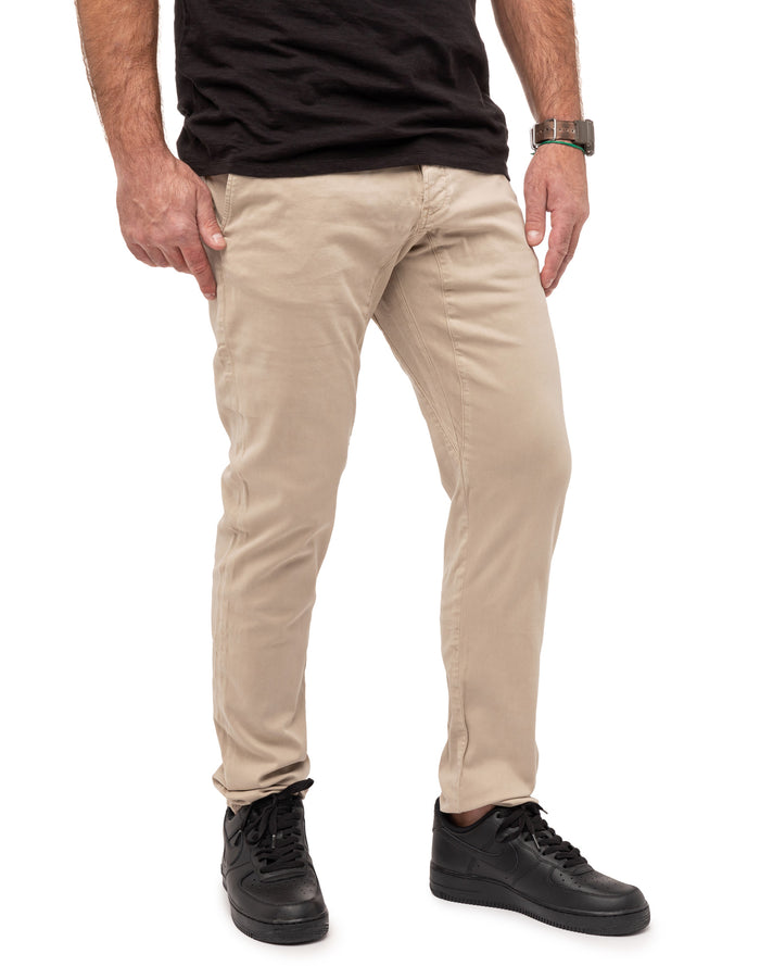 pantalon chino lin PULLIN en coton