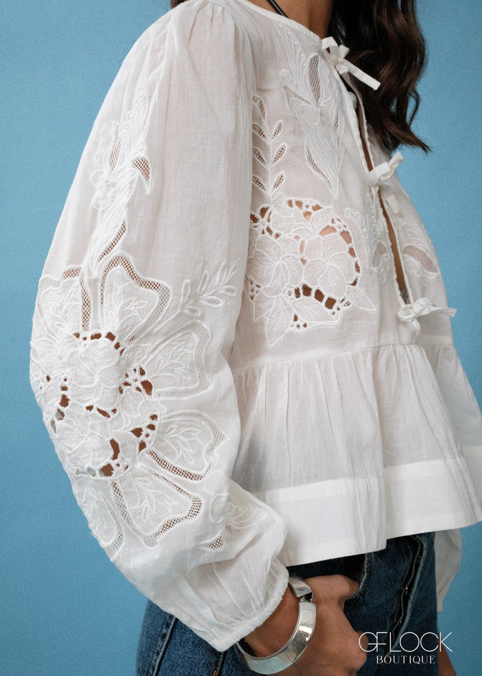 Petal Tie Blouse - 300726
