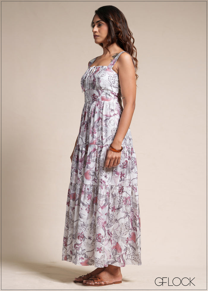 Pin Tuck Detailed Maxi Dress - 110526
