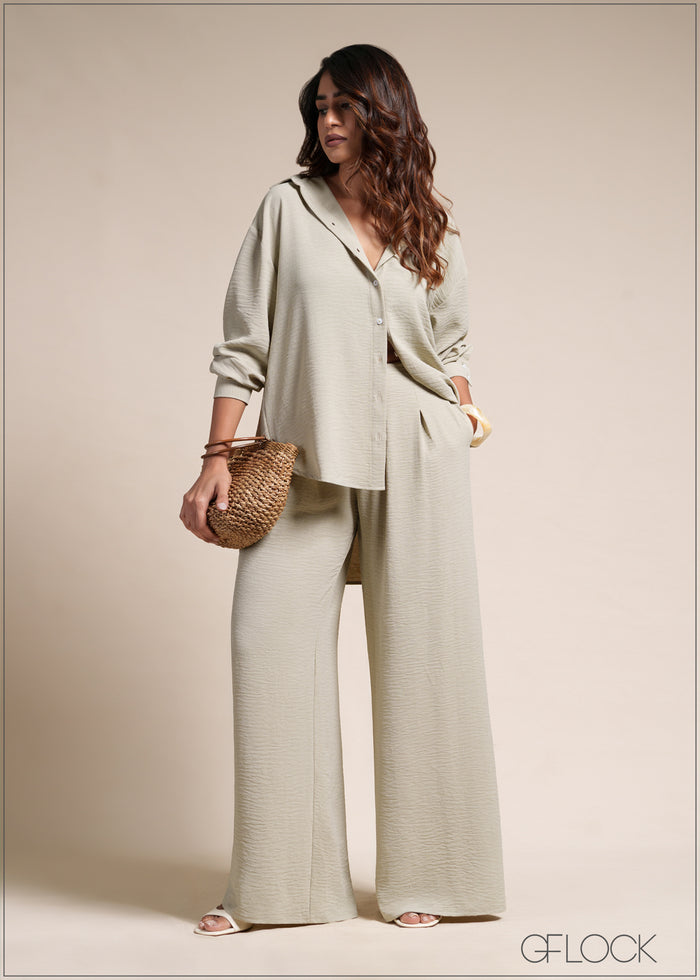 Pleated Wide Leg Pant - 110526