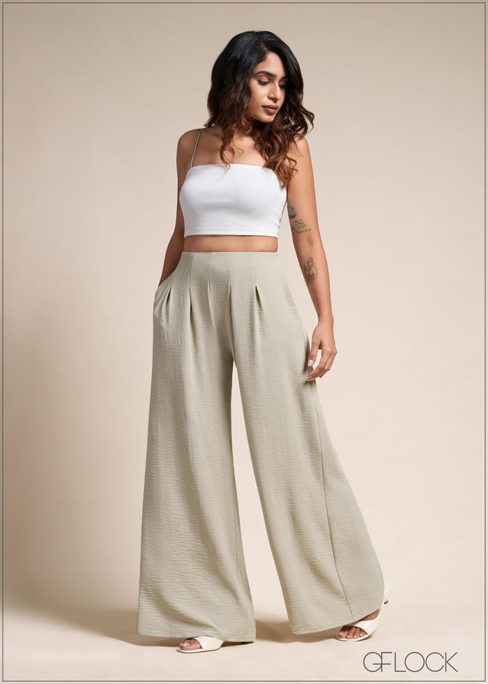 Pleated Wide Leg Pant - 110526
