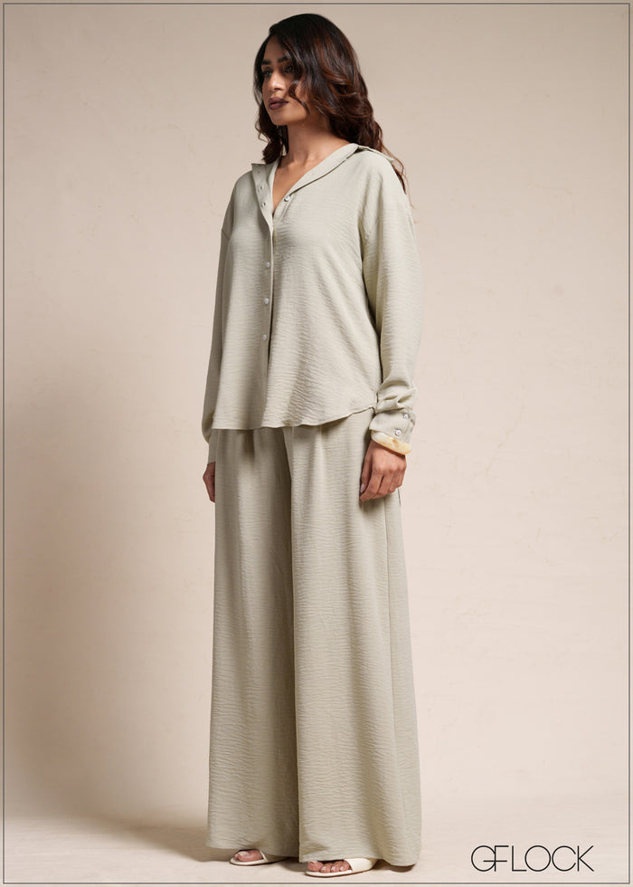 Pleated Wide Leg Pant - 110526