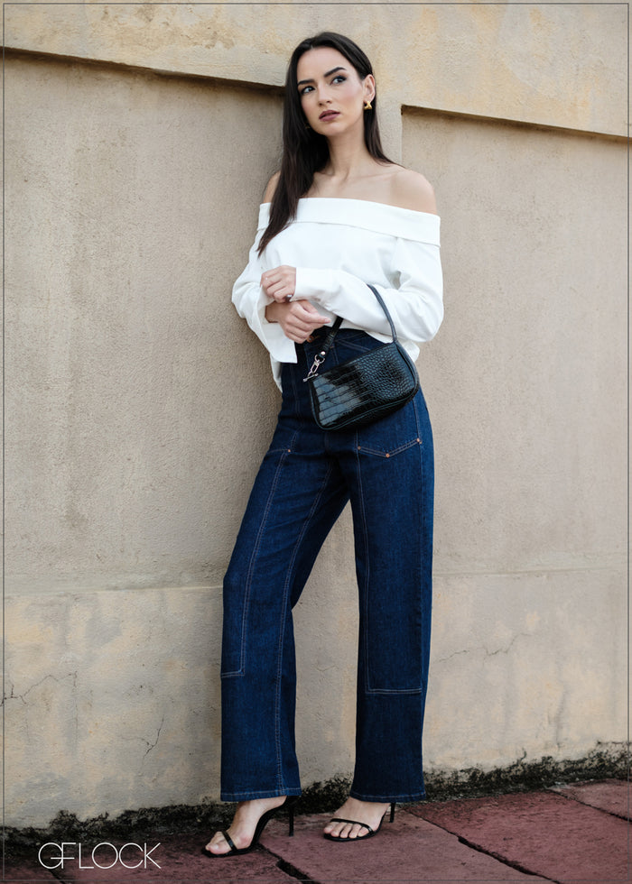 Pocket Detail Jean - Short Length - 090425
