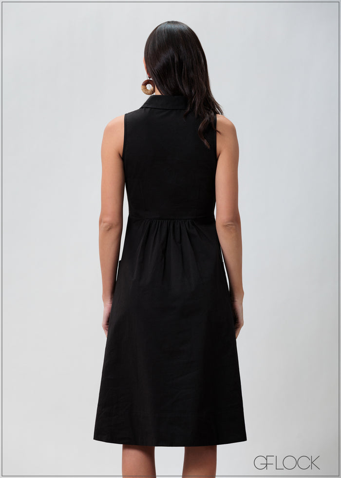 Pocket Detailed Dress - 070425