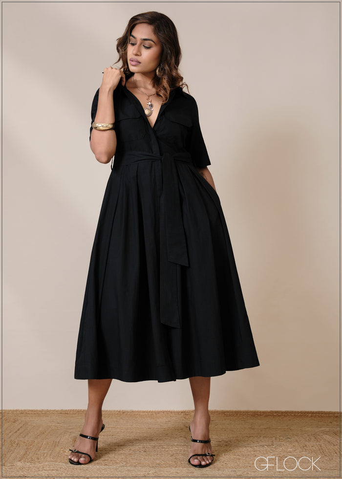 Pocket Detailed Dress - 220826