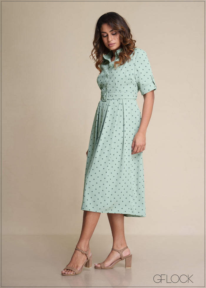 Polka Dot Printed Dress - 180825