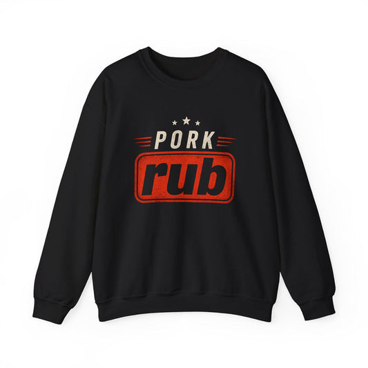 charcoal sweatshirt with pork rub bbq pitmaster design
