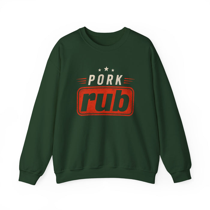 navy sweatshirt with pork rub bbq pitmaster funny grill design