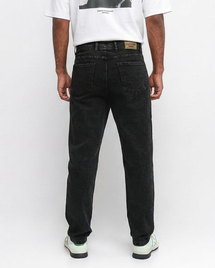Premium Black Slim Fit Jeans - 100% Cotton Men's Denim - RAVIN - O192891