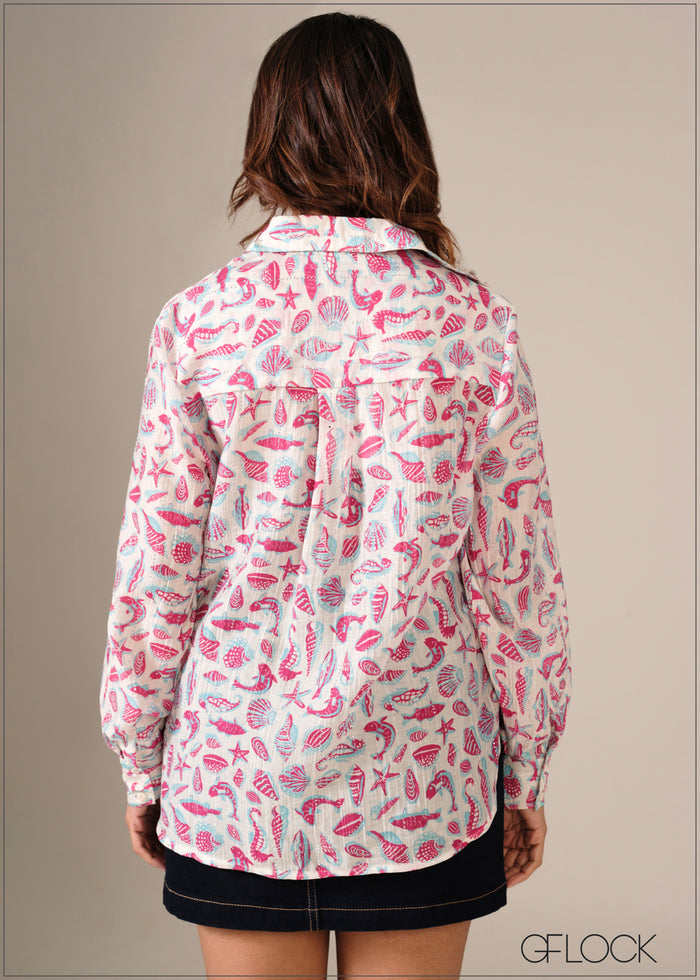 Printed Basic Shirt - 130326