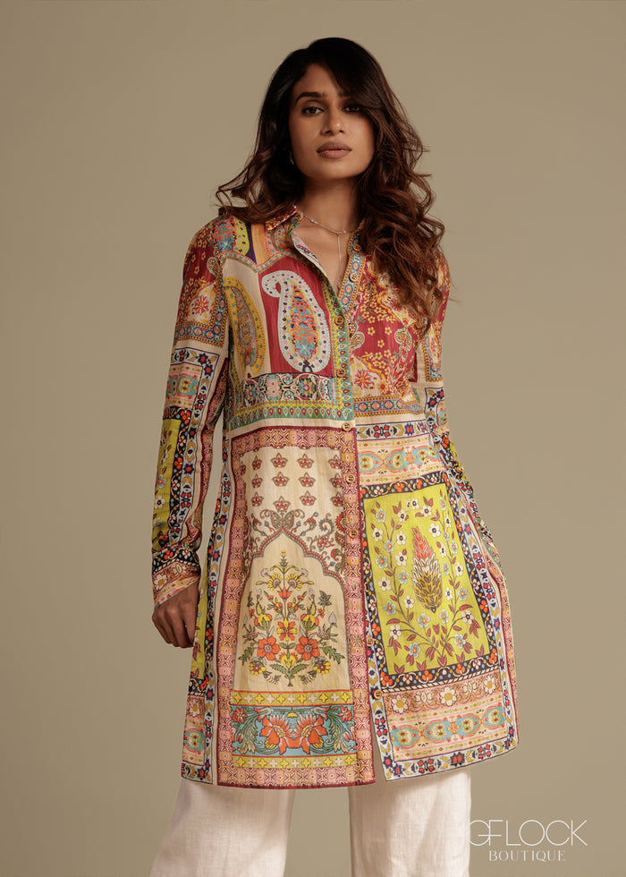 Printed Cotton Woven Shirt - women’s top at GFLOCK Sri Lanka