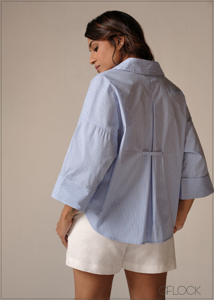 Printed Crop Shirt - 190326