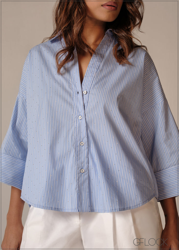 Printed Crop Shirt - 190326