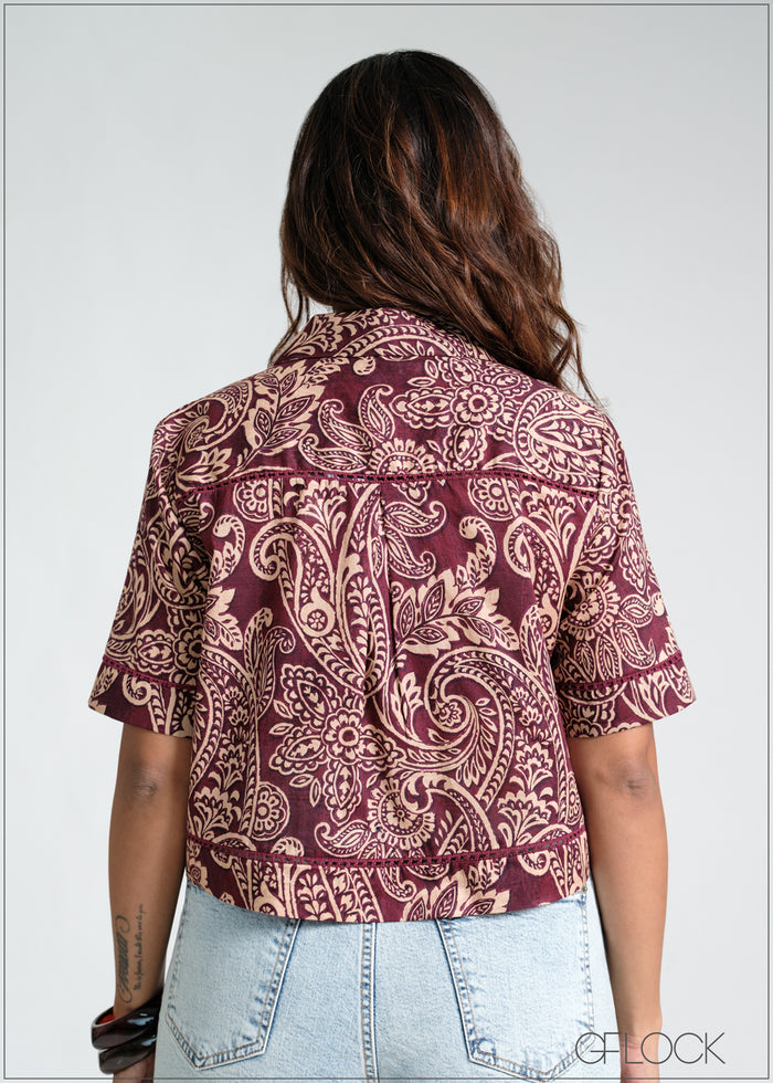 Printed Crop Top - 130226