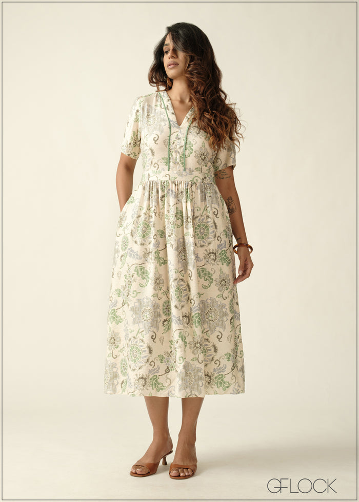 Printed Midi Dress - 270726