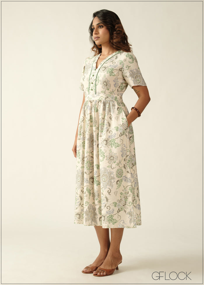 Printed Midi Dress - 270726