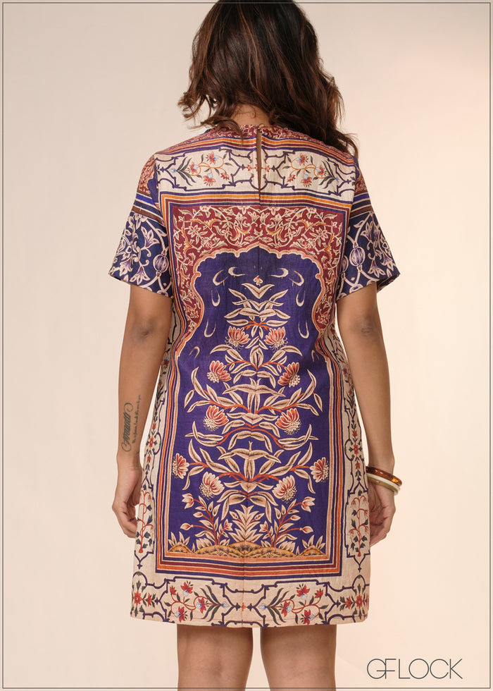 Printed Shift Dress - 040426