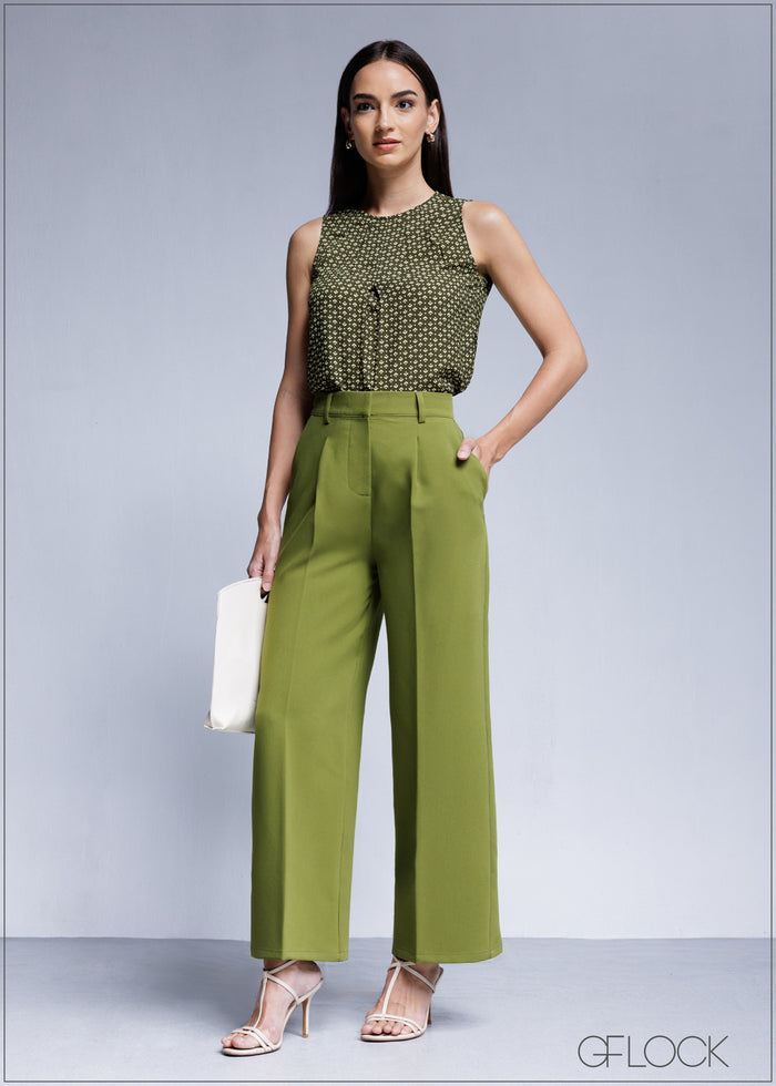 Printed Sleeveless Top - 100425