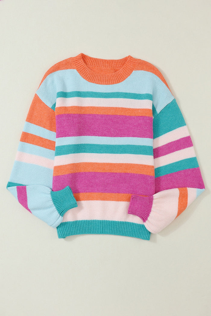 Pull à manches bouffantes et épaules tombantes *