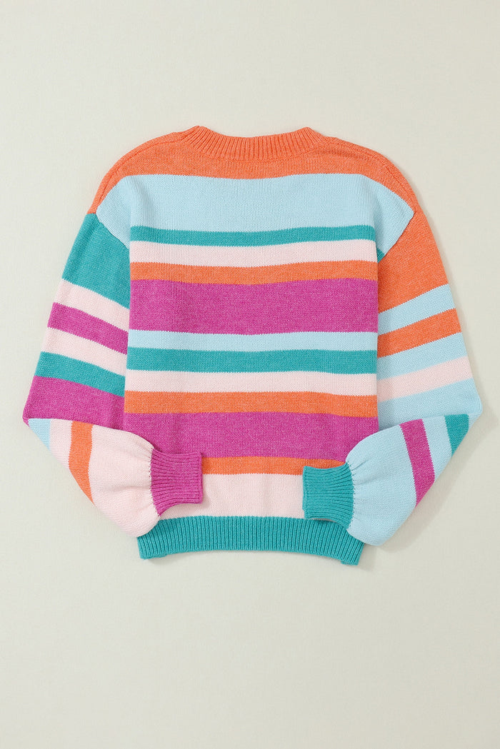 Pull à manches bouffantes et épaules tombantes *