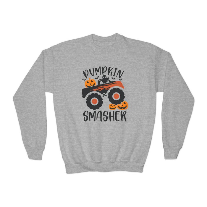 Pumpkin Smasher Monster Truck Halloween Sweatshirt - funny t-shirt by Cheeky Business