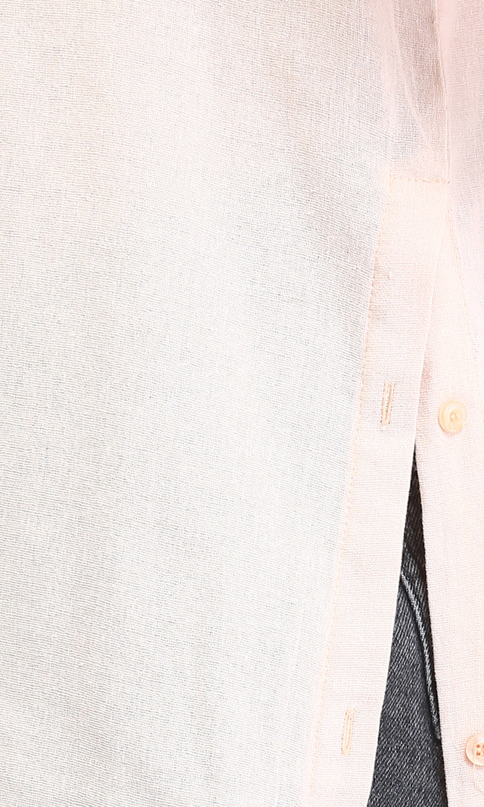 R206364 - Casual Long Sleeves Regular Fit Shirt - Nude