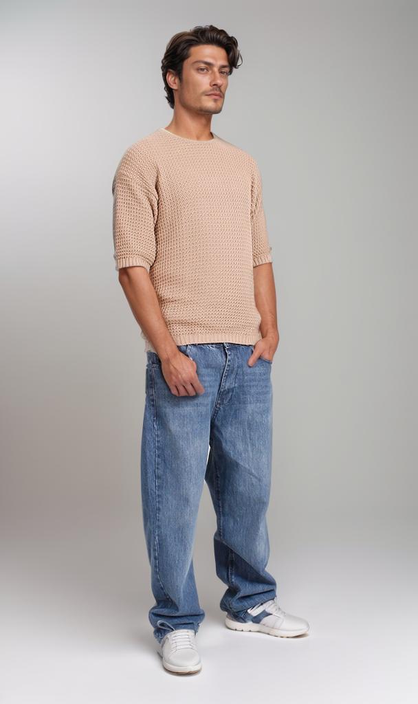 R207275 - FOB & Ready Garment Knit T-Shirt - Beige