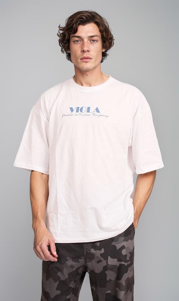 Graphic Printed Oversized T-Shirt - White