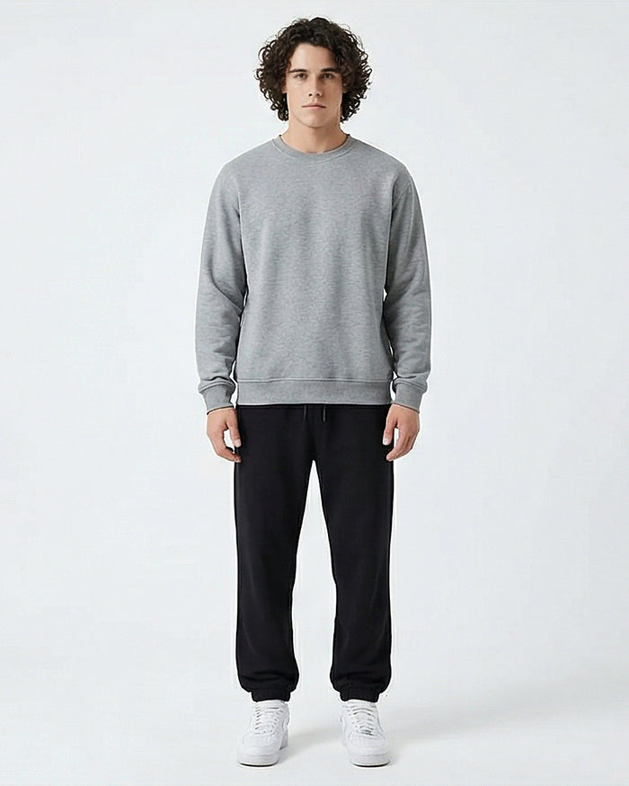 R208092 - Solid Slip On Pants with Hem - Black