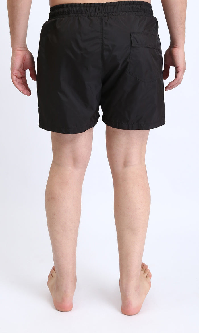 R208468 - Slip On Solid Swim Shorts - Black