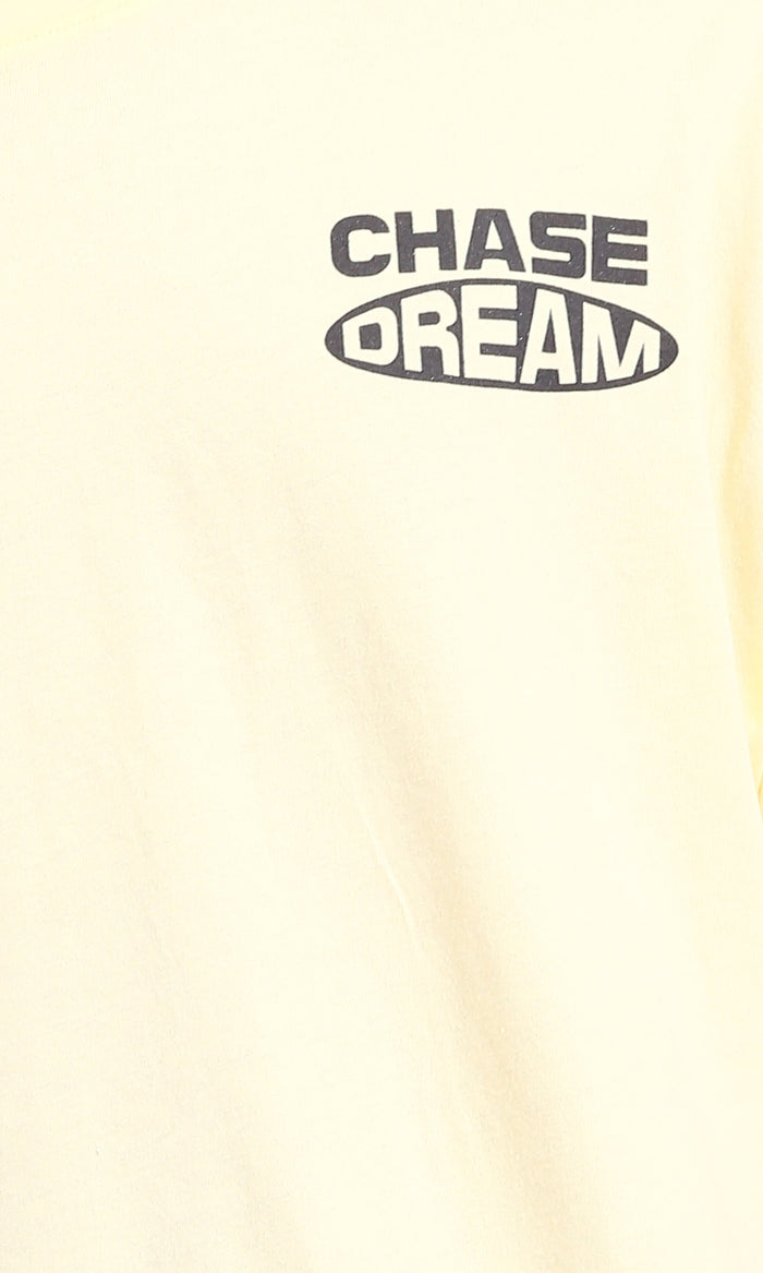 R208551 - Front & Back Print Cotton Tee - Light Yellow