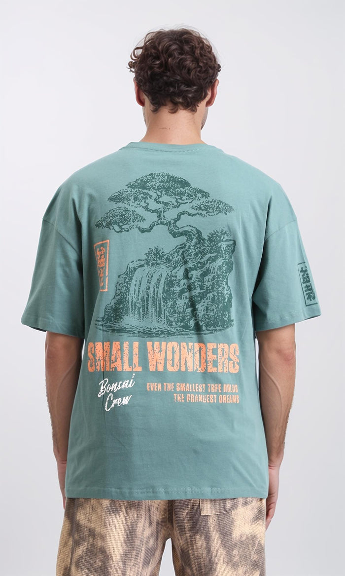 R209083 - "Small Wonders" Elbow Sleeves Tee - Dark Mint