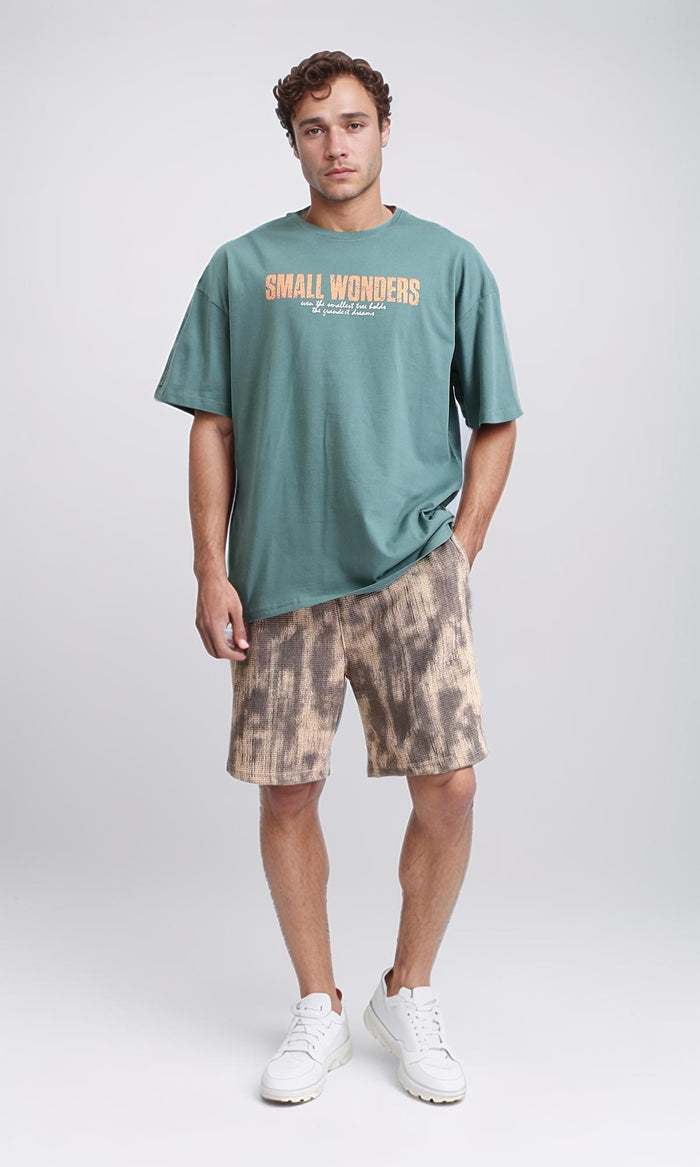 R209083 - "Small Wonders" Elbow Sleeves Tee - Dark Mint