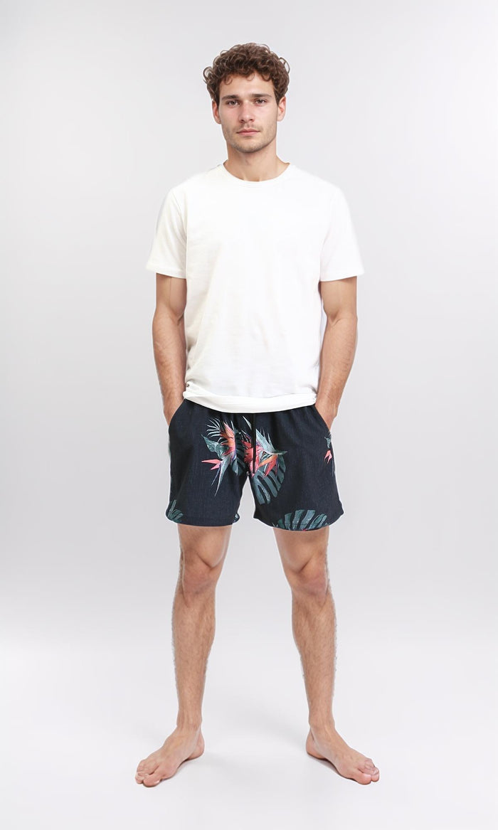 Tropical Leaves Swim Short - Multicolour