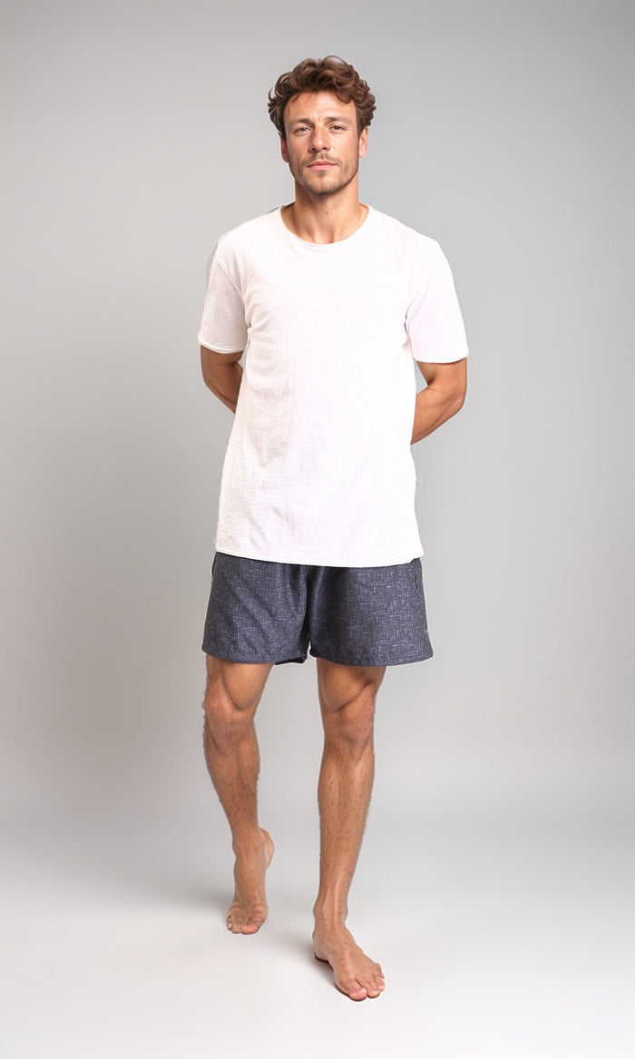R210298 - Comfy Slip On Drawstring Swim Short - Heather Dark Grey