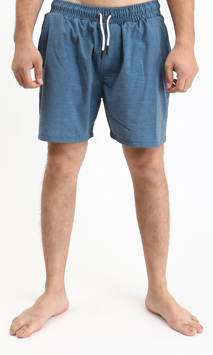 Elastic Waist Regular Swim Short - Petroleum